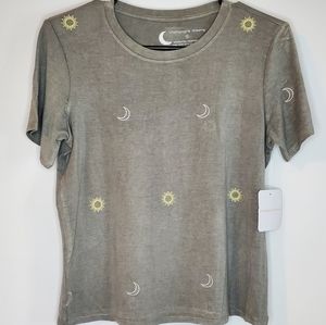 Champagne Dreams,  embroidered, Short sleeve T-shirt S New